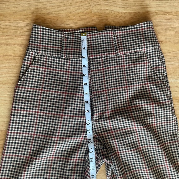 Abercrombie & Fitch Women’s Plaid Pants - Black, Red, Tan - Picture 4 of 5
